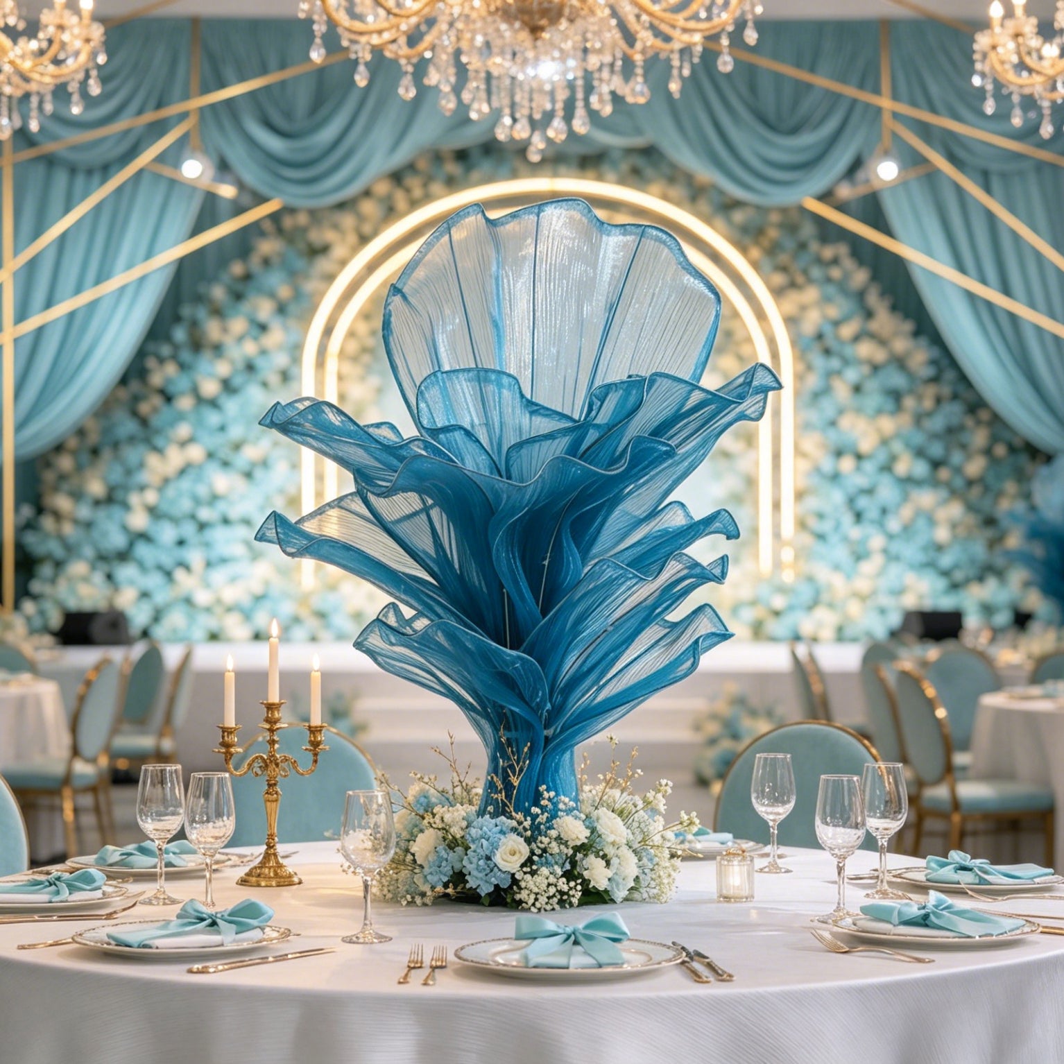 Flowerva "Ocean Love" Wedding Ceremony Deep Lake Blue