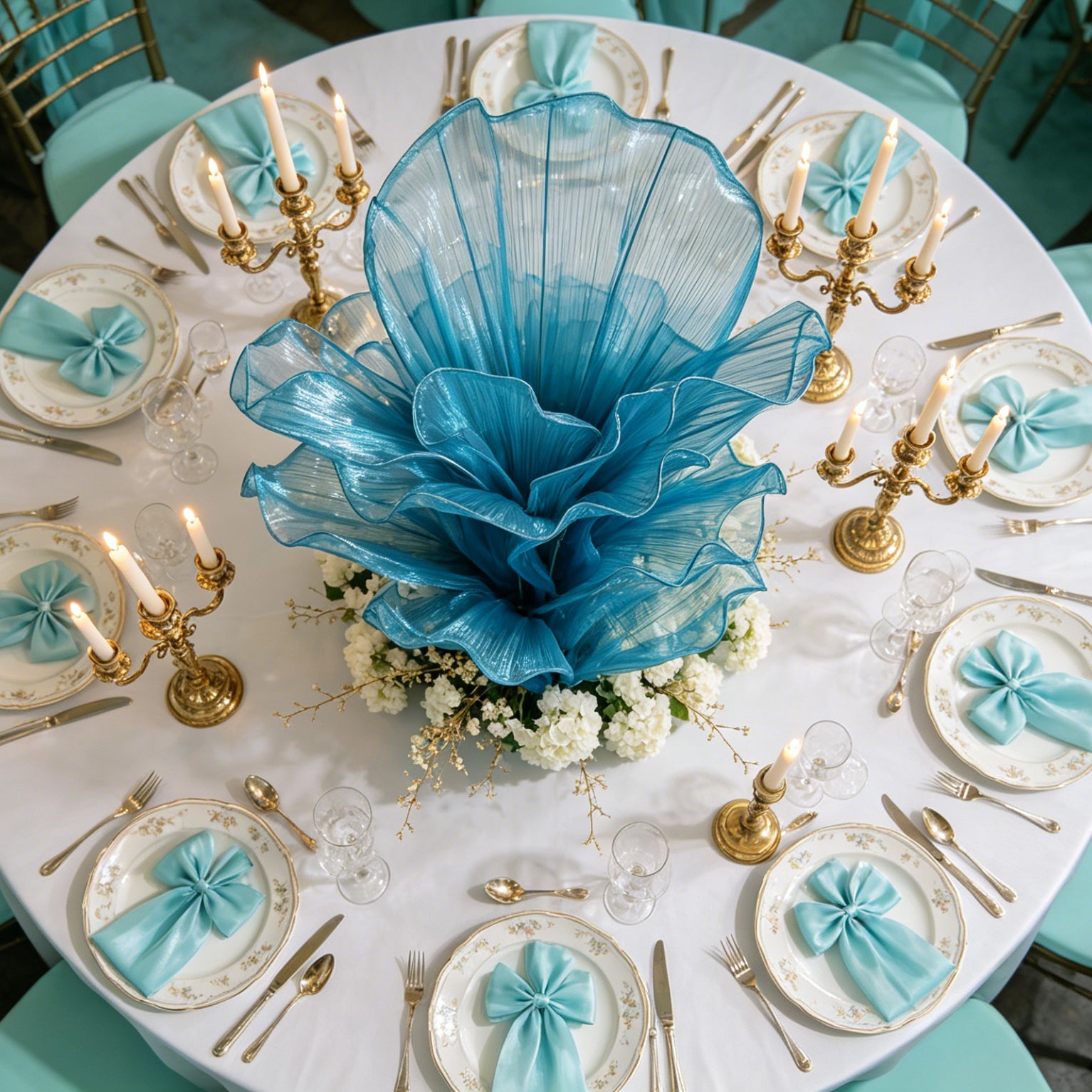 Flowerva "Ocean Love" Wedding Ceremony Deep Lake Blue