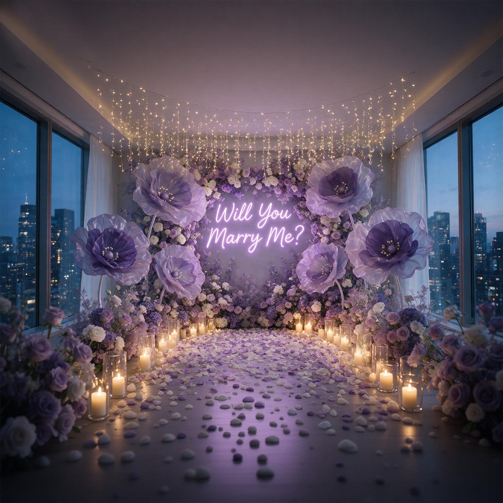 Flowerva Pearl Core Wave Contour Premium Decor