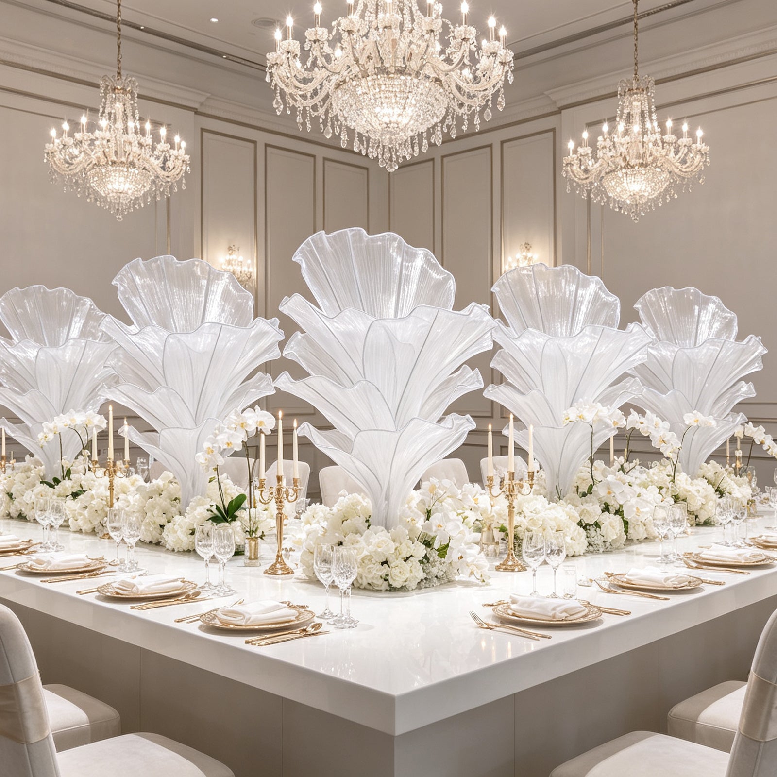 Flowerva Height Fabric Table Flower Wedding Decor(Without Flowers)