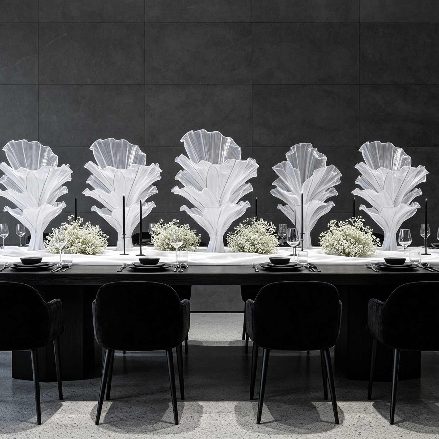 Petite Flowerva Pure White Artistic Table Decor