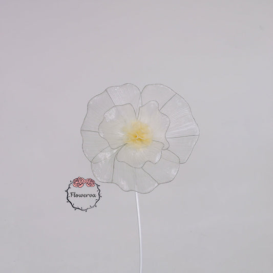 Flowerva White Giant Tulle Flower Centerpiece Wedding Decor