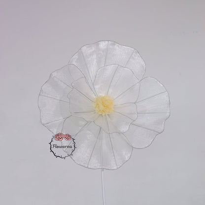 Flowerva Giant Tulle Flower Centerpiece Wedding & Event Decor