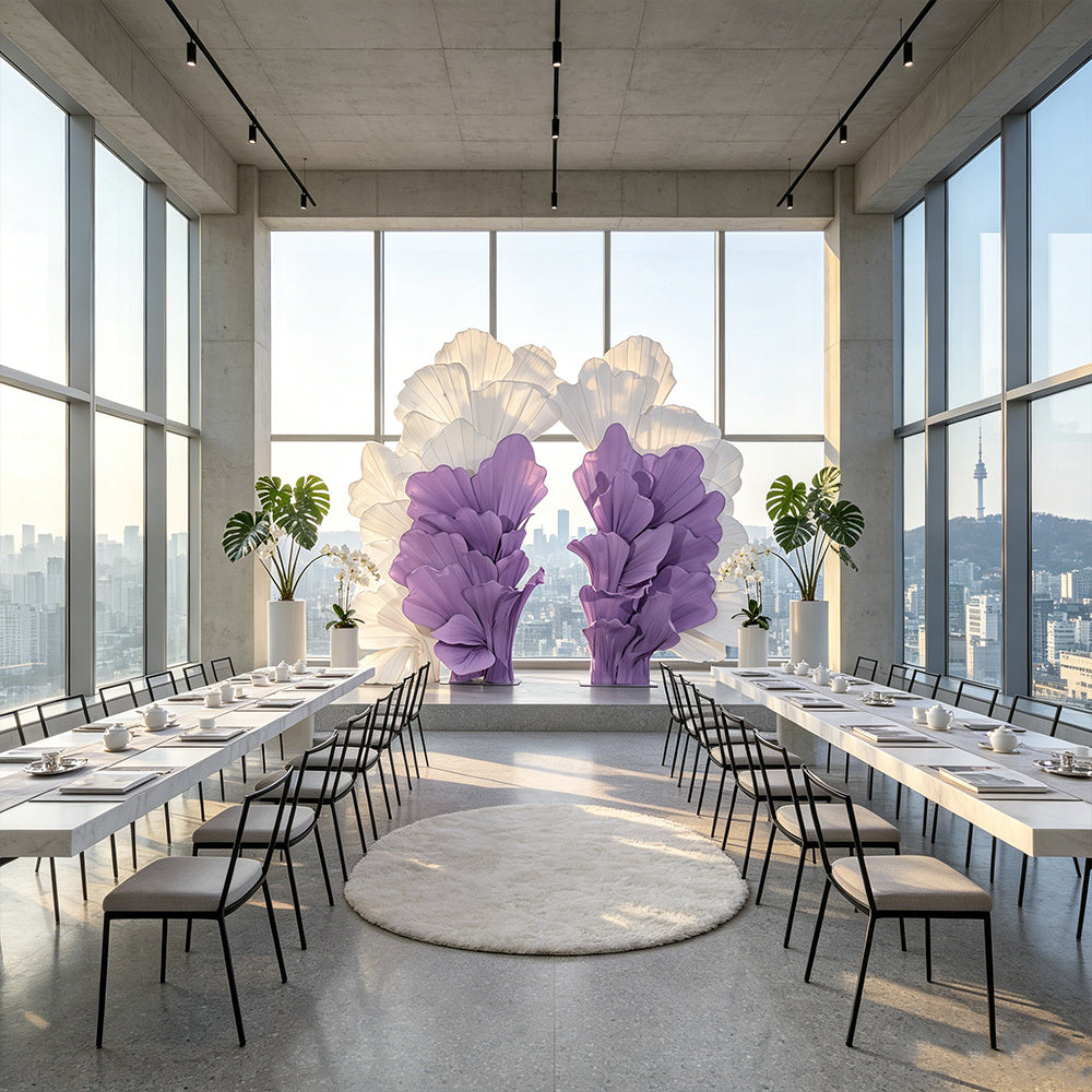 Flowerva Radiant Petal Sculpture Wedding Decor (Excluding Shelves)