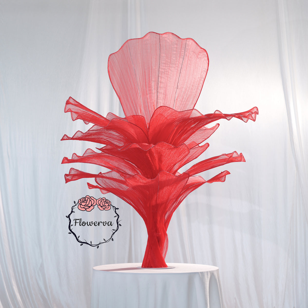 Flowerva Luxury Fabric Floral Centerpieces Handcrafted Wedding & Event Decor