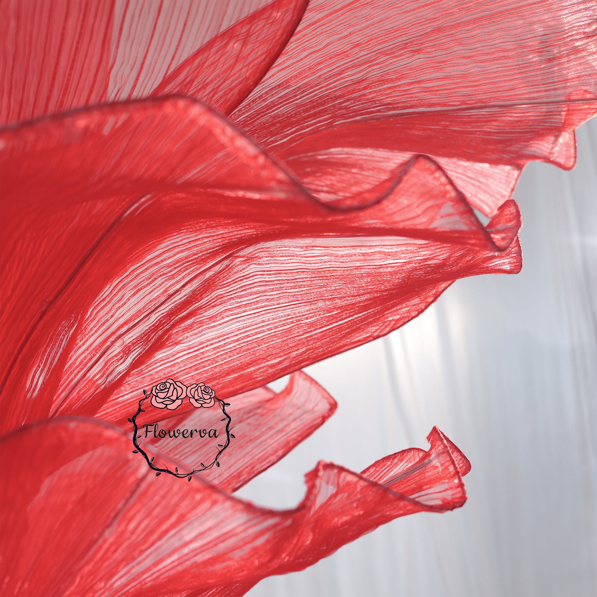 Flowerva Aesthetic Wedding Art Installation Red Vintage