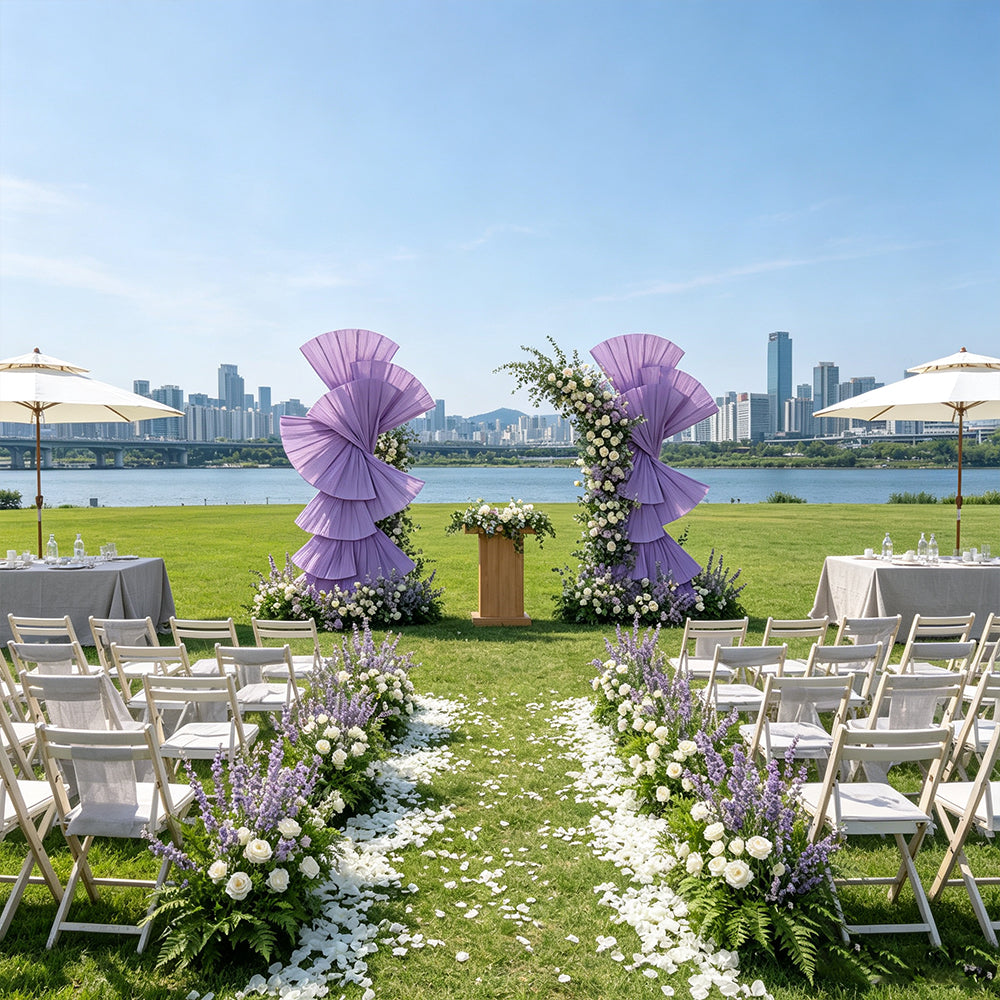 Flowerva Retro Fan Shaped Design Wedding&Event Decoration