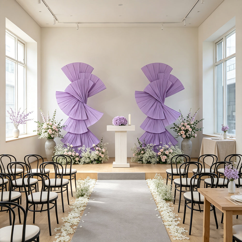 Flowerva Retro Fan Shaped Design Wedding&Event Decoration