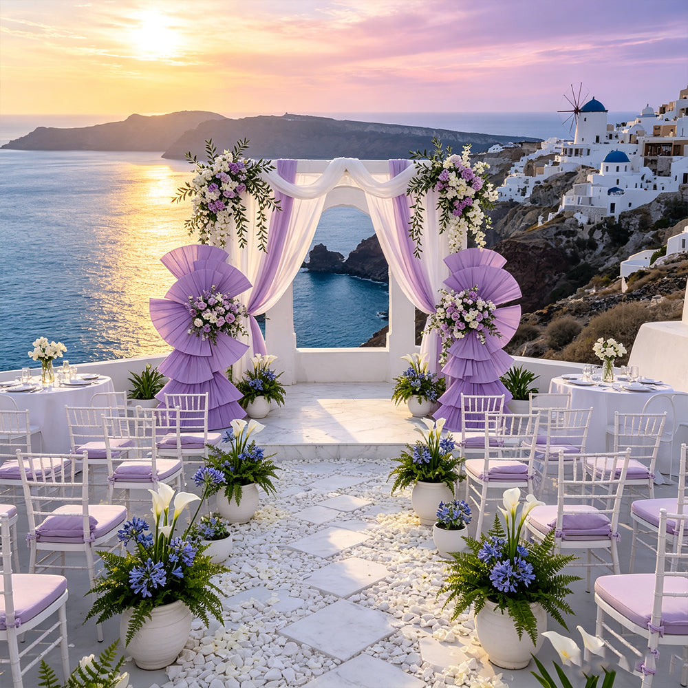 Flowerva Retro Fan Shaped Design Wedding&Event Decoration