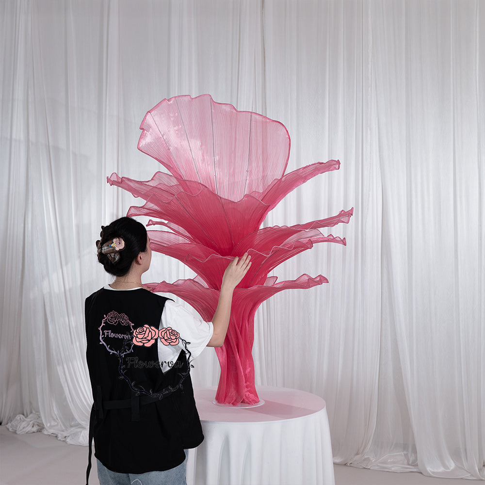 Flowerva Height Fabric Table Flower Wedding Decor(Without Flowers)