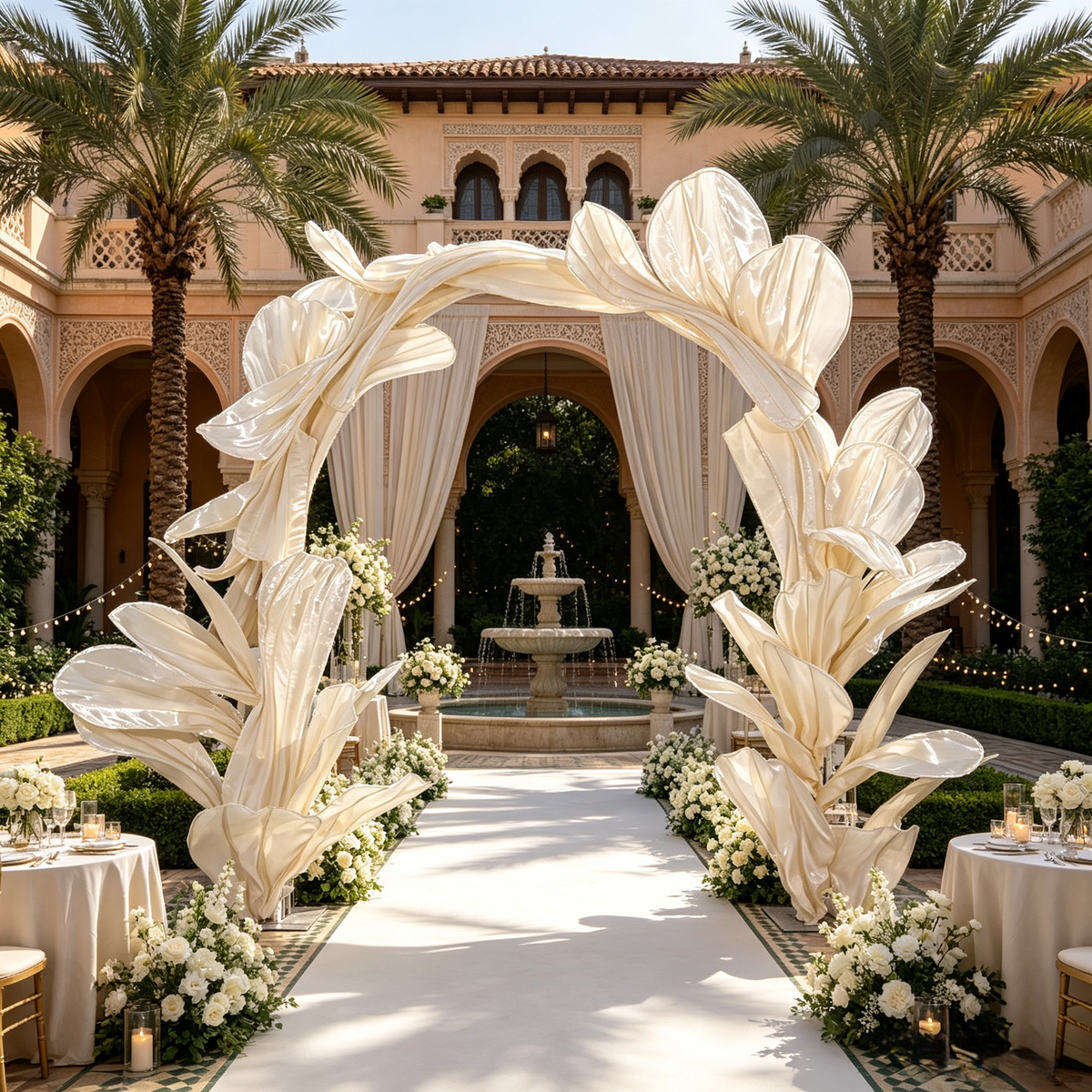 Flowerva Sculptural Petal Arch Wedding Decoration