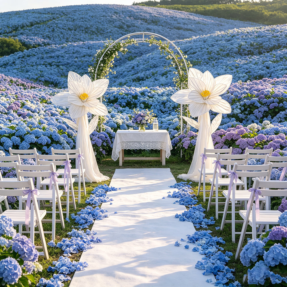 Flowerva Silk Bloom Standing White Luminous Floral Decor