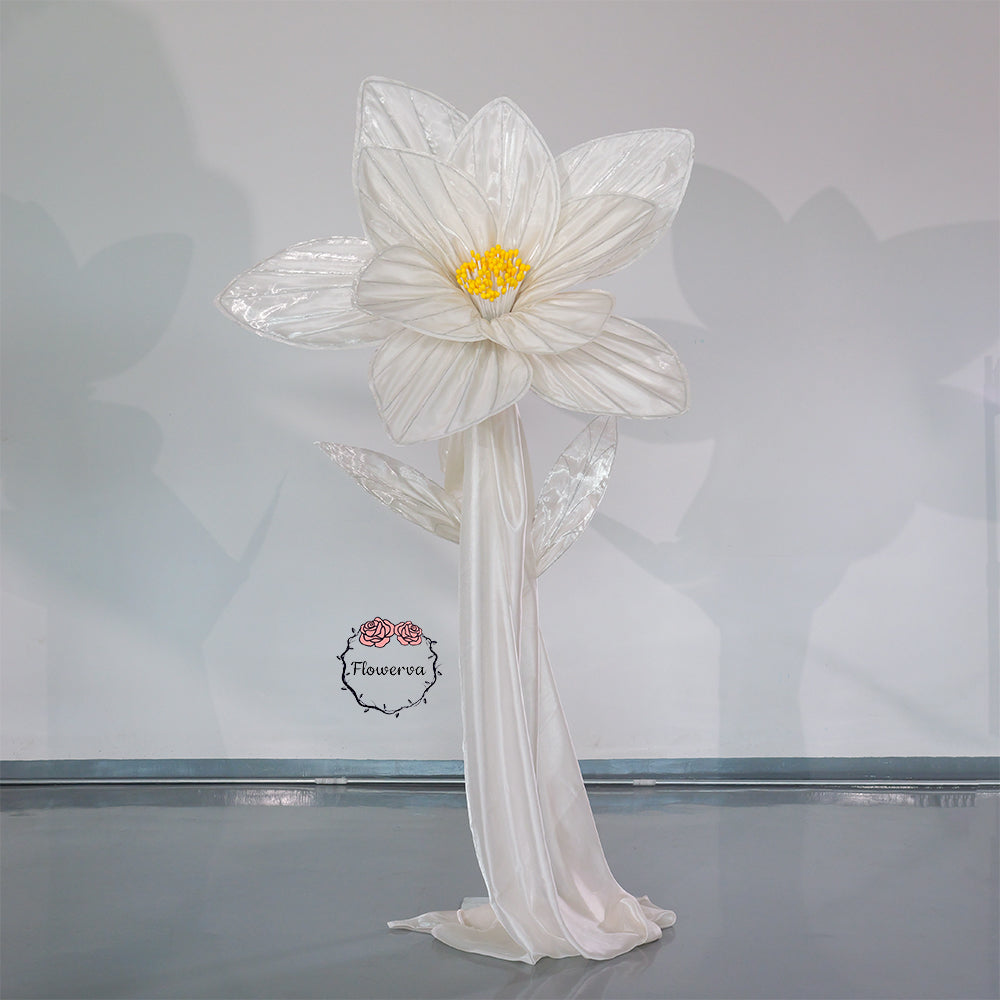 Flowerva Silk Bloom Standing White Luminous Floral Decor