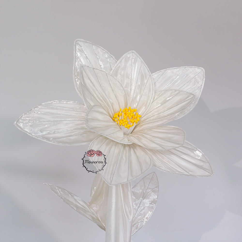 Flowerva Silk Bloom Standing White Luminous Floral Decor