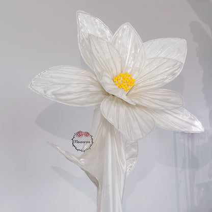 Flowerva Silk Bloom Standing White Luminous Floral Decor