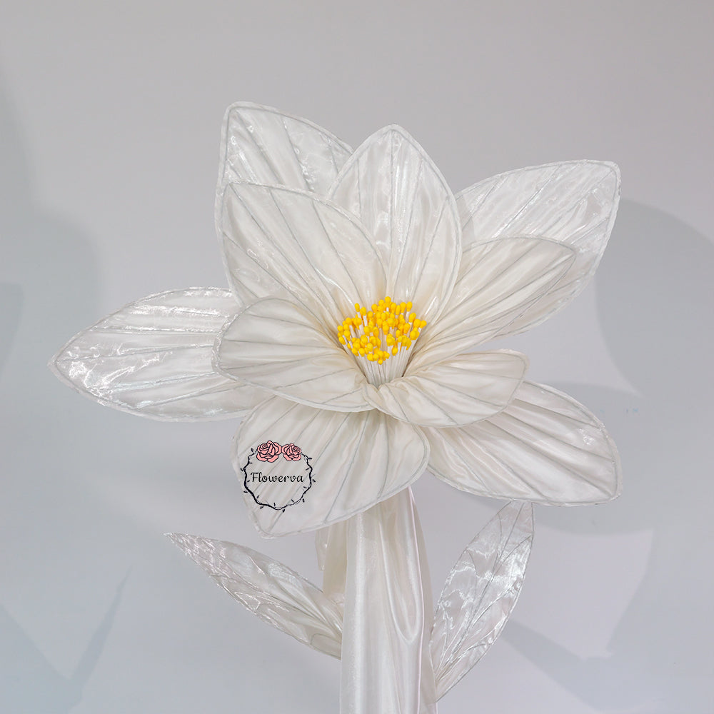 Flowerva Silk Bloom Standing White Luminous Floral Decor