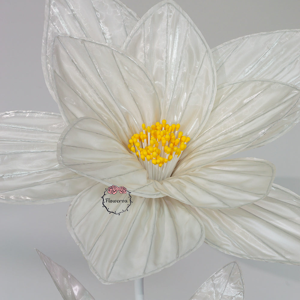 Flowerva Silk Bloom Standing White Luminous Floral Decor
