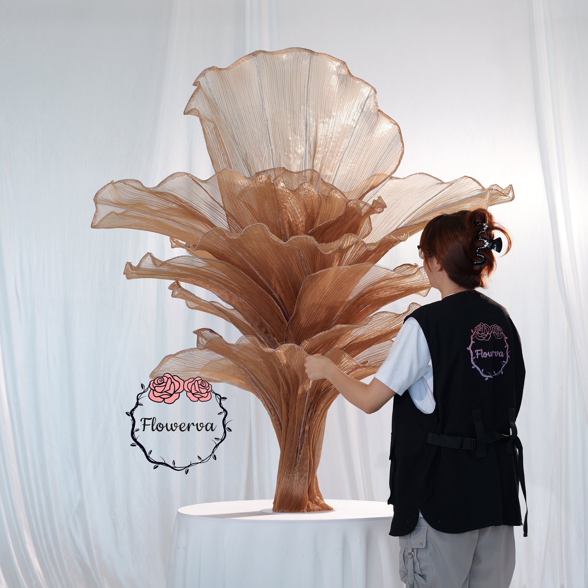 Flowerva Table Flower Wedding Decoration Brown 150cm