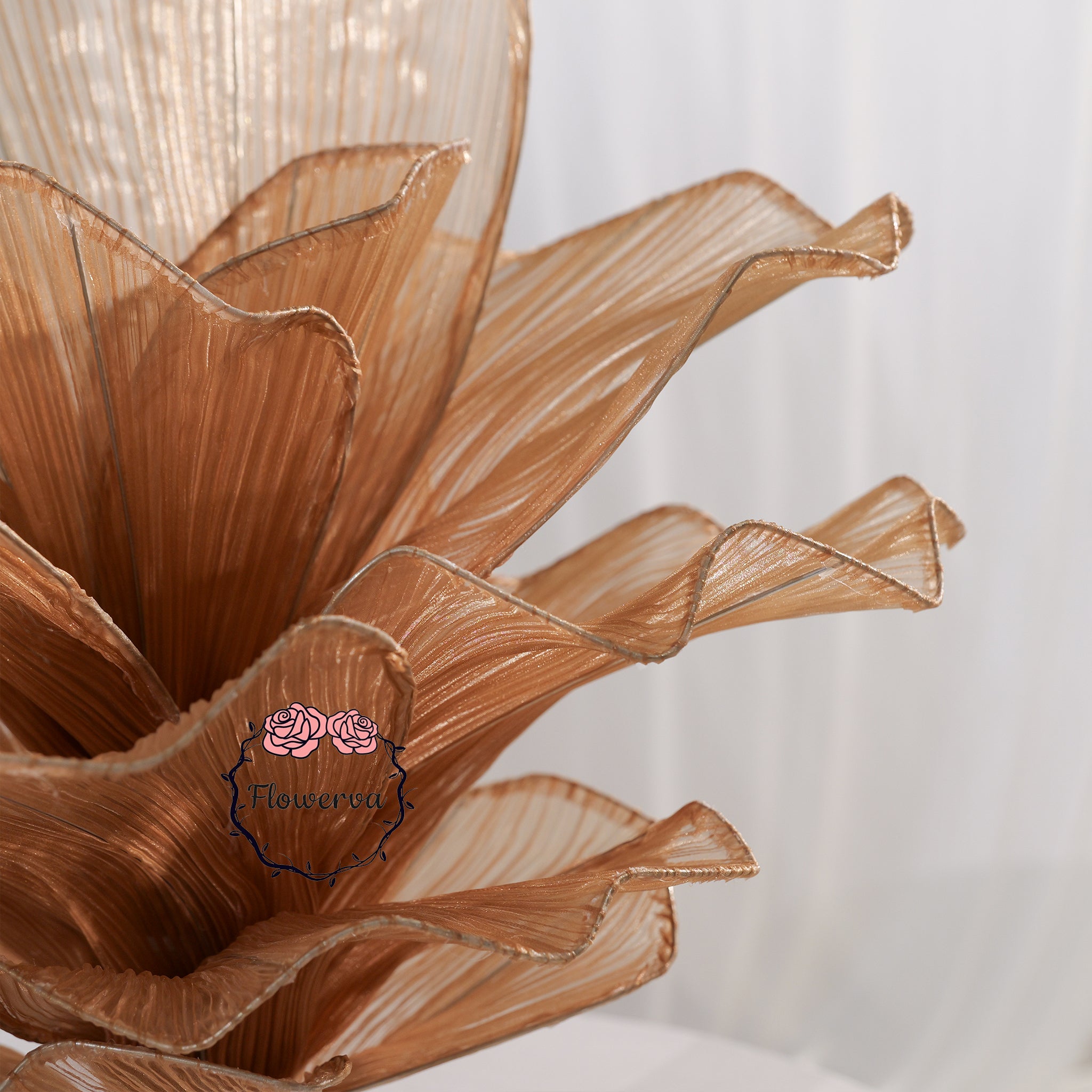 Flowerva Brown Table Flower Wedding Decoration (With Base)