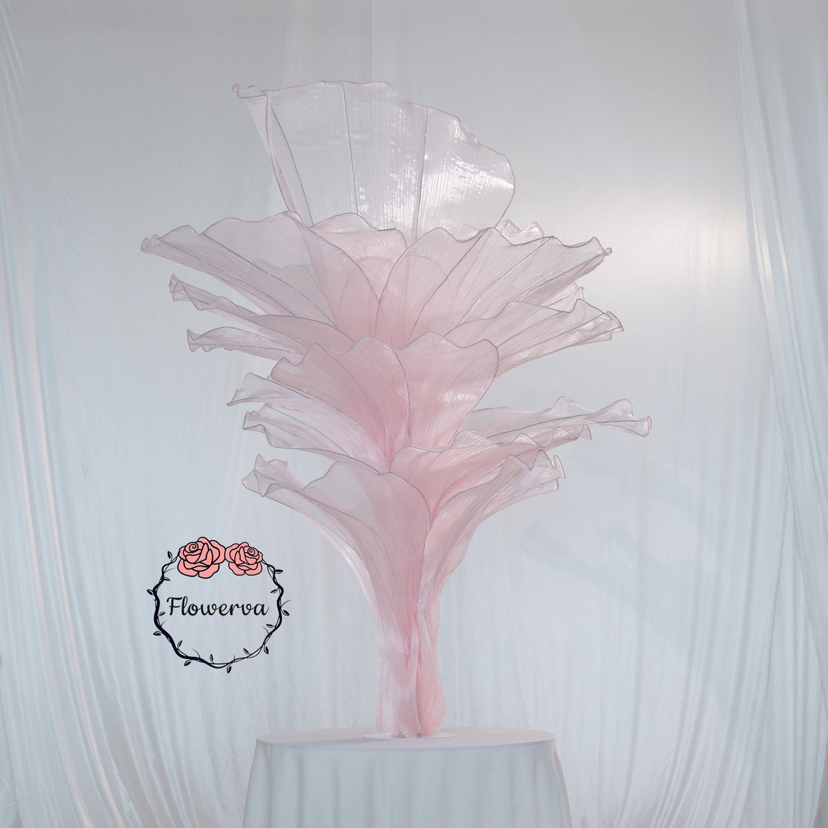 Flowerva Luxury Fabric Floral Centerpieces Handcrafted Wedding & Event Decor