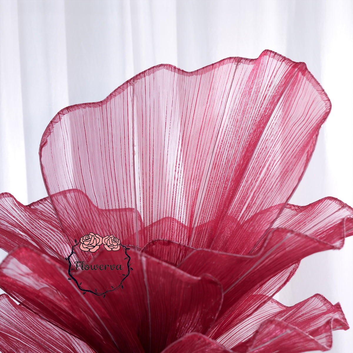 Flowerva Table Flower Wedding Decoration Wine red 100cm