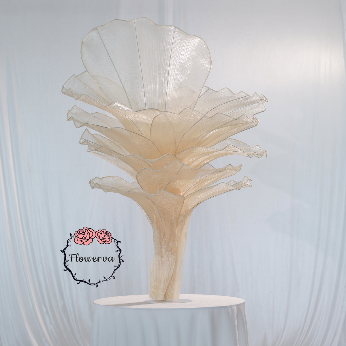 Flowerva Luxury Fabric Floral Centerpieces Handcrafted Wedding & Event Decor