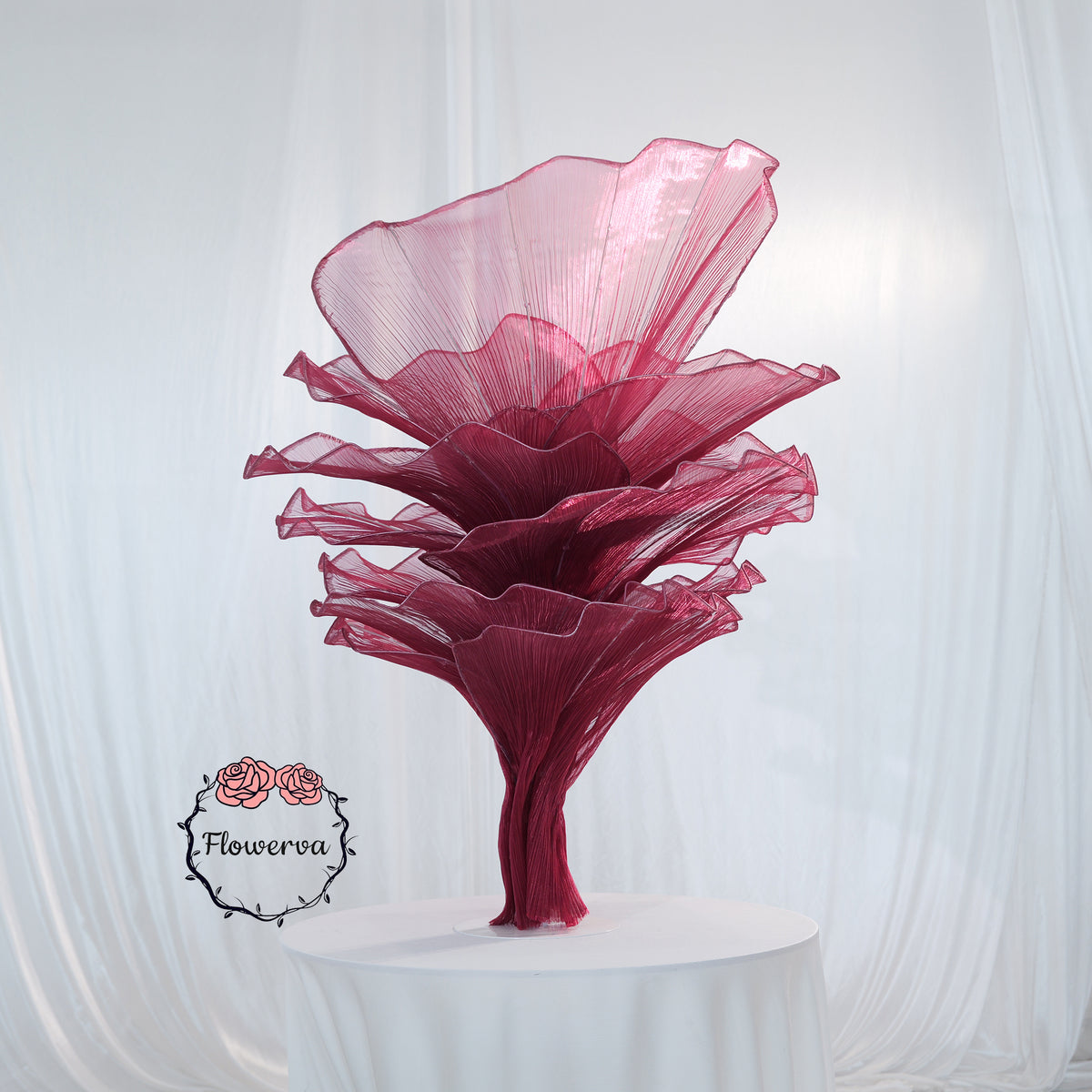 Flowerva Luxury Fabric Floral Centerpieces Handcrafted Wedding & Event Decor