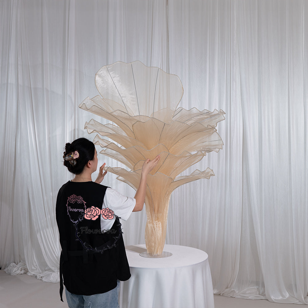 Flowerva Height Fabric Table Flower Wedding Decor(Without Flowers)