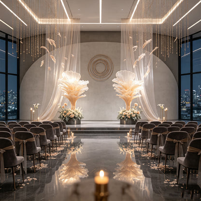 Flowerva Height Fabric Table Flower Wedding Decor(Without Flowers)
