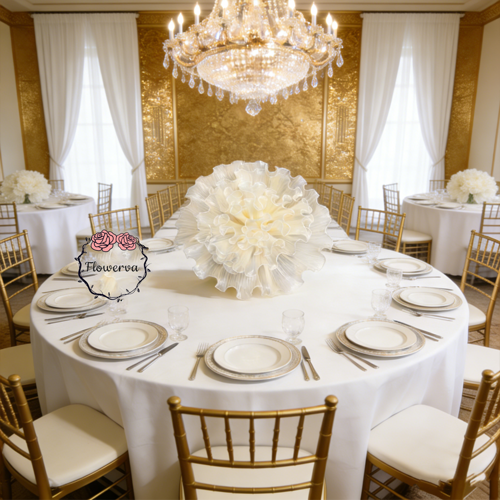 Flowerva – «grand Vase» blanc géant à faire soi-même, fleurs pour toujours, décoration d'arrière-plan pour fête de mariage