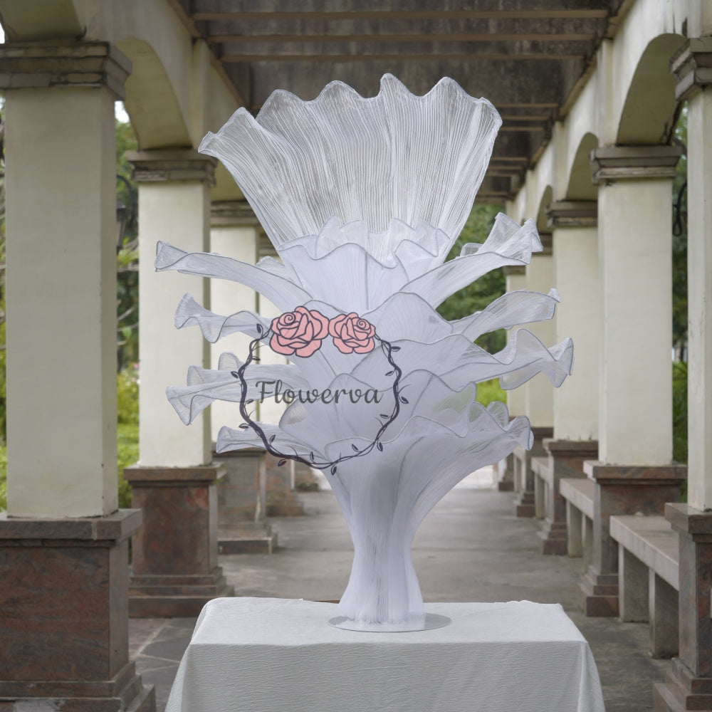 Flowerva Pure White Artistic Wedding Table Decorations