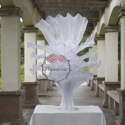 Flowerva Pure White Artistic Wedding Table Decorations