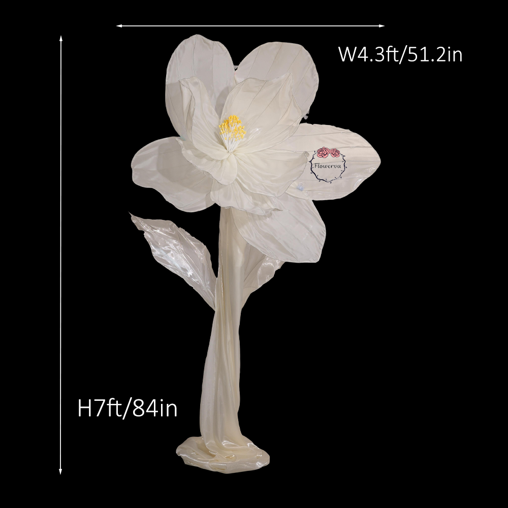Flowerva Silk Bloom Standing White Luminous Floral Decor