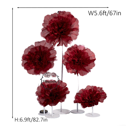 Flowerva Luminous Ruffle Core Fabric Flower