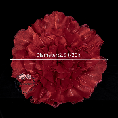 Flowerva Luminous Ruffle Core Fabric Flower