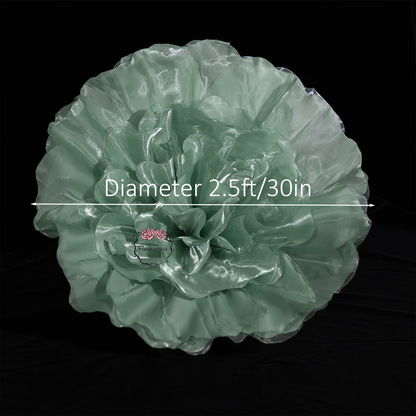 Flowerva Luminous Ruffle Core Fabric Flower