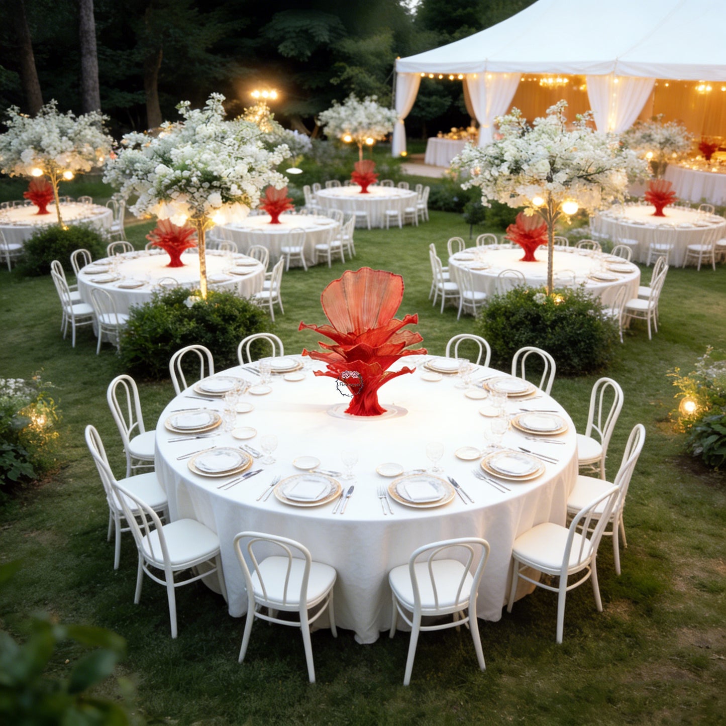 Flowerva Height Fabric Table Flower Wedding Decor(Without Flowers)