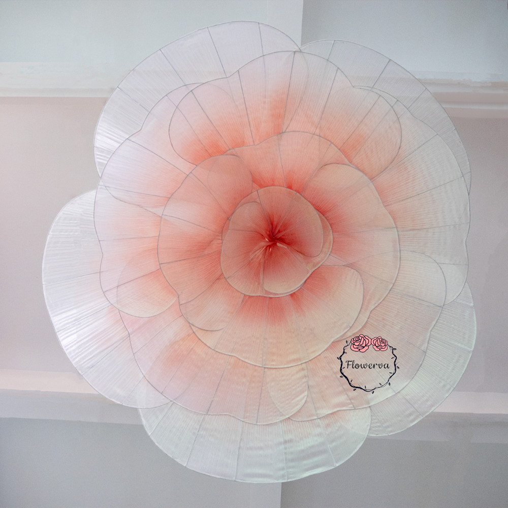 Flowerva Blush Giant Fabric Rose – 3D Wedding Event Floral Decor