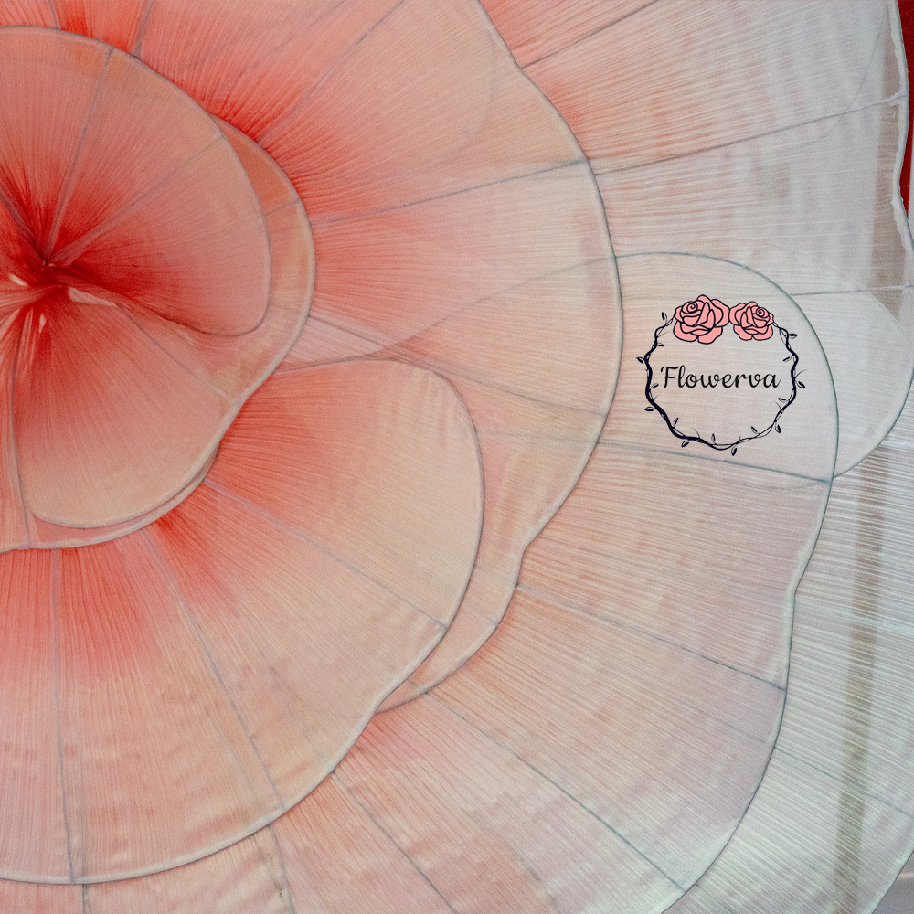 Flowerva Blush Giant Fabric Rose – 3D Wedding Event Floral Decor