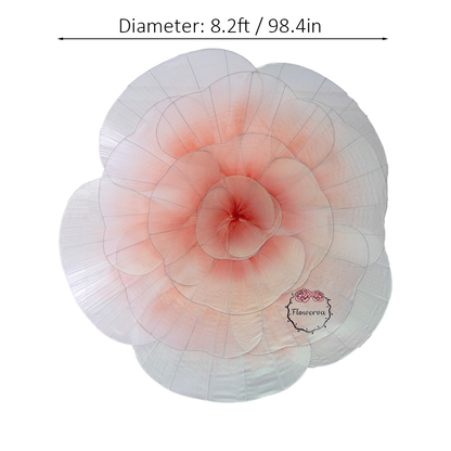 Flowerva Blush Giant Fabric Rose – 3D Wedding Event Floral Decor
