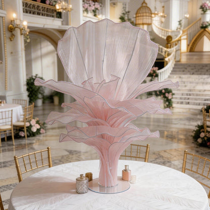 Flowerva Light Pink Table Flower Wedding Decoration (With Base)
