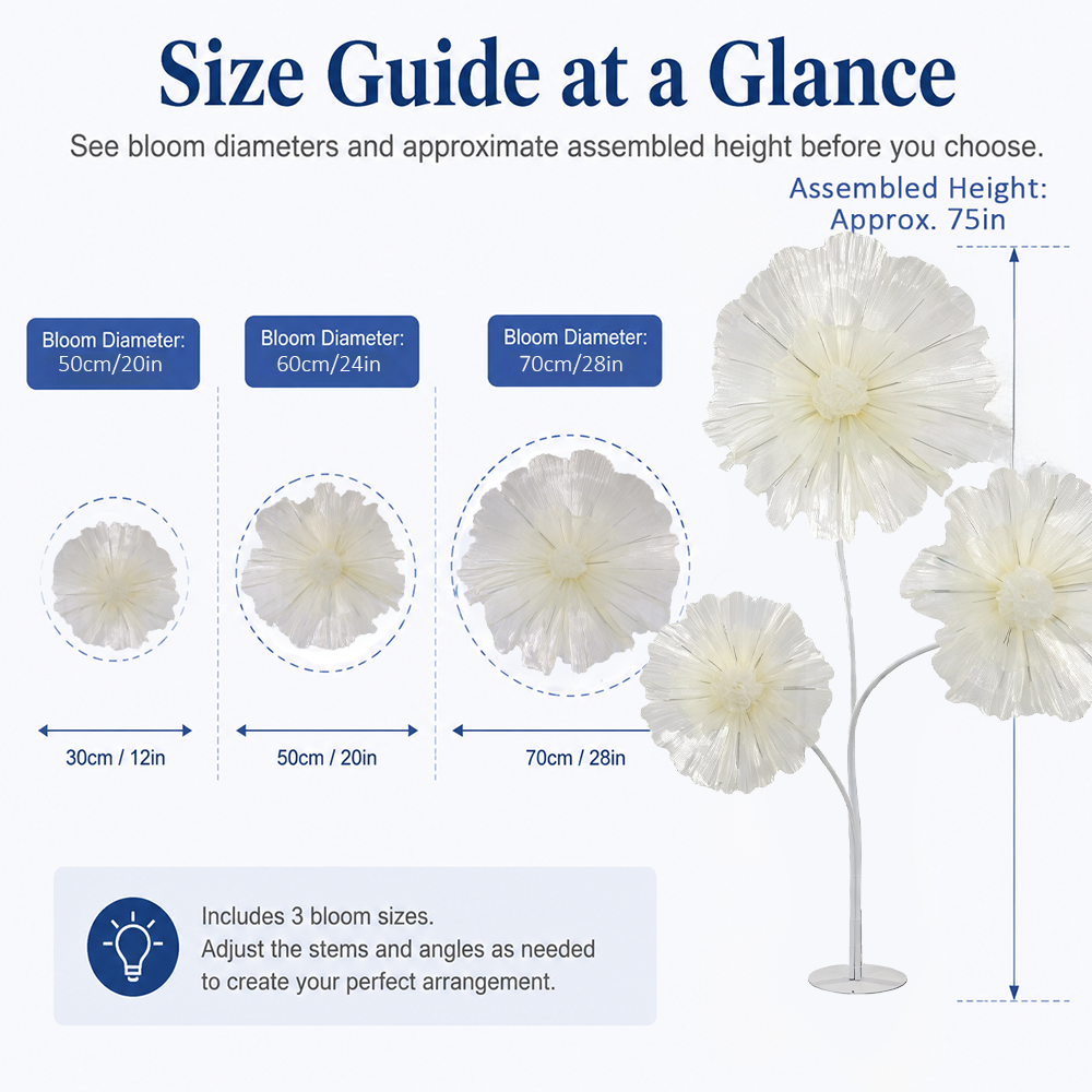Flowerva Champagne Vein Silhouette Premium Decor
