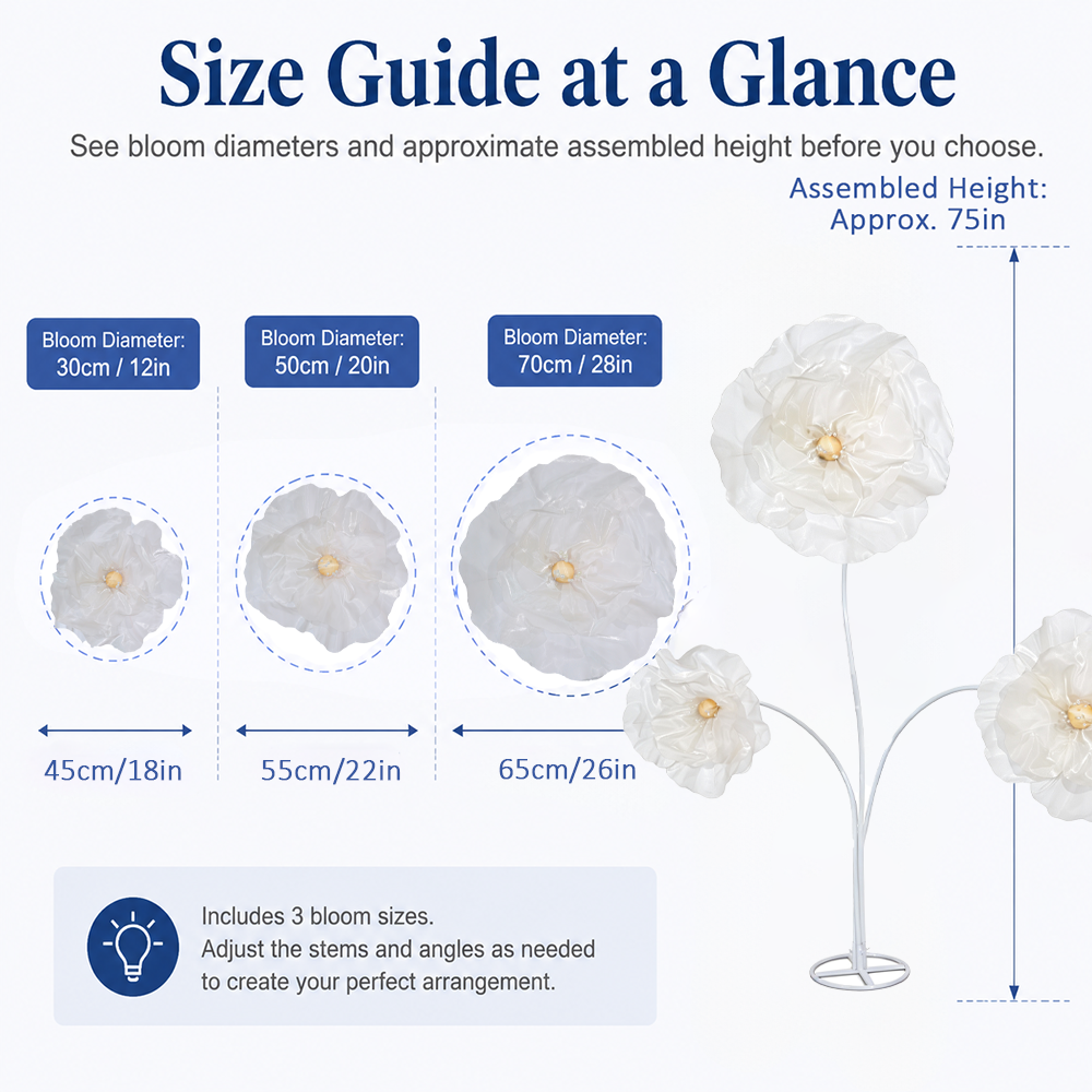 Flowerva Pearl Core Wave Contour Premium Decor