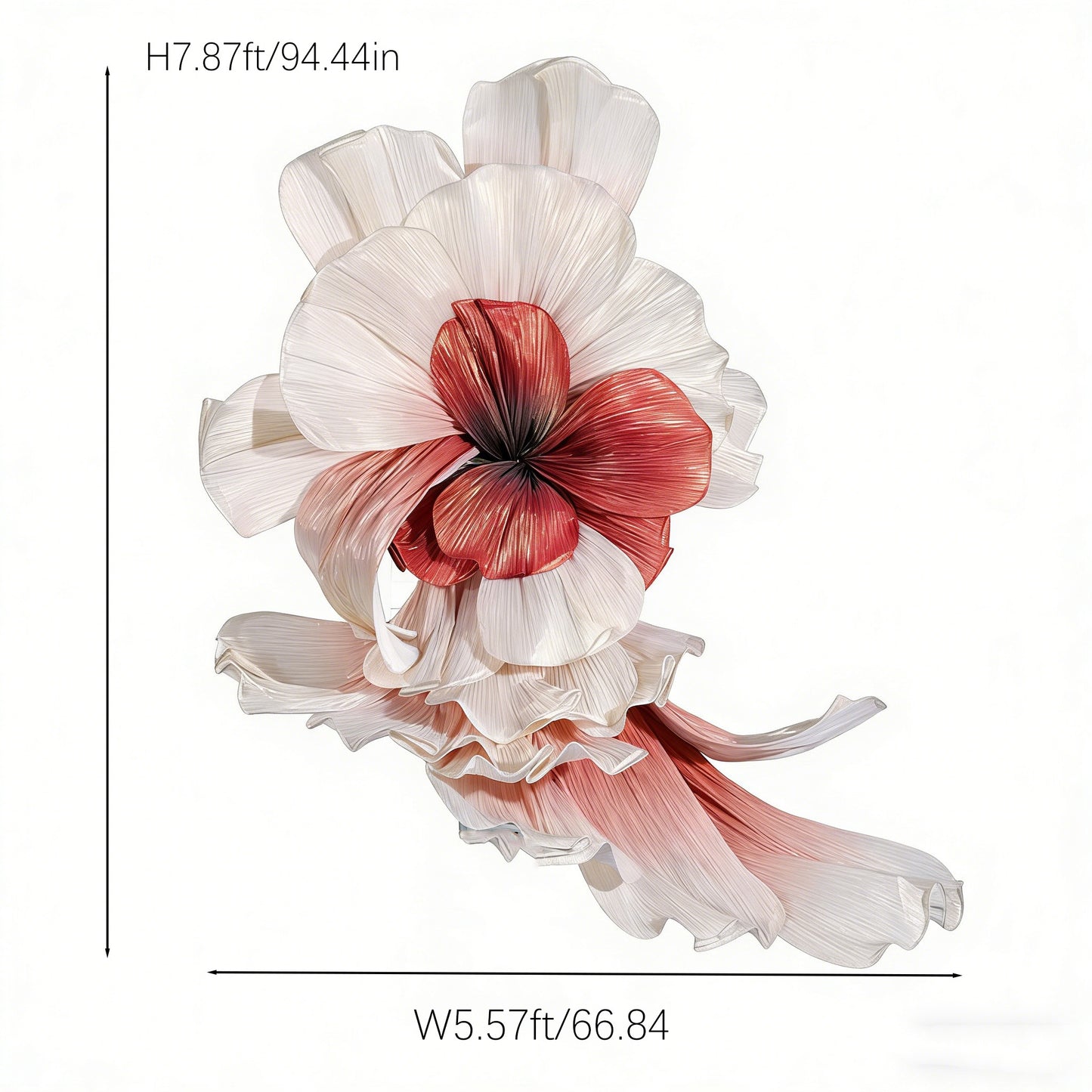 Flowerva – «grand Vase» blanc géant à faire soi-même, fleurs pour toujours, décoration d'arrière-plan pour fête de mariage