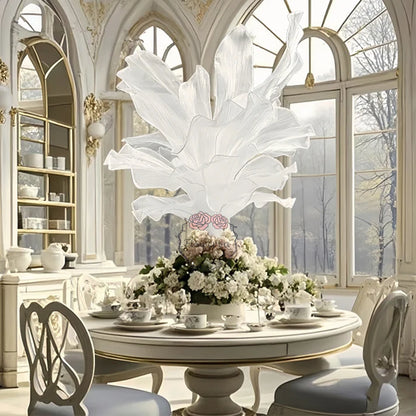 Flowerva Pure White Artistic Wedding Table Decorations