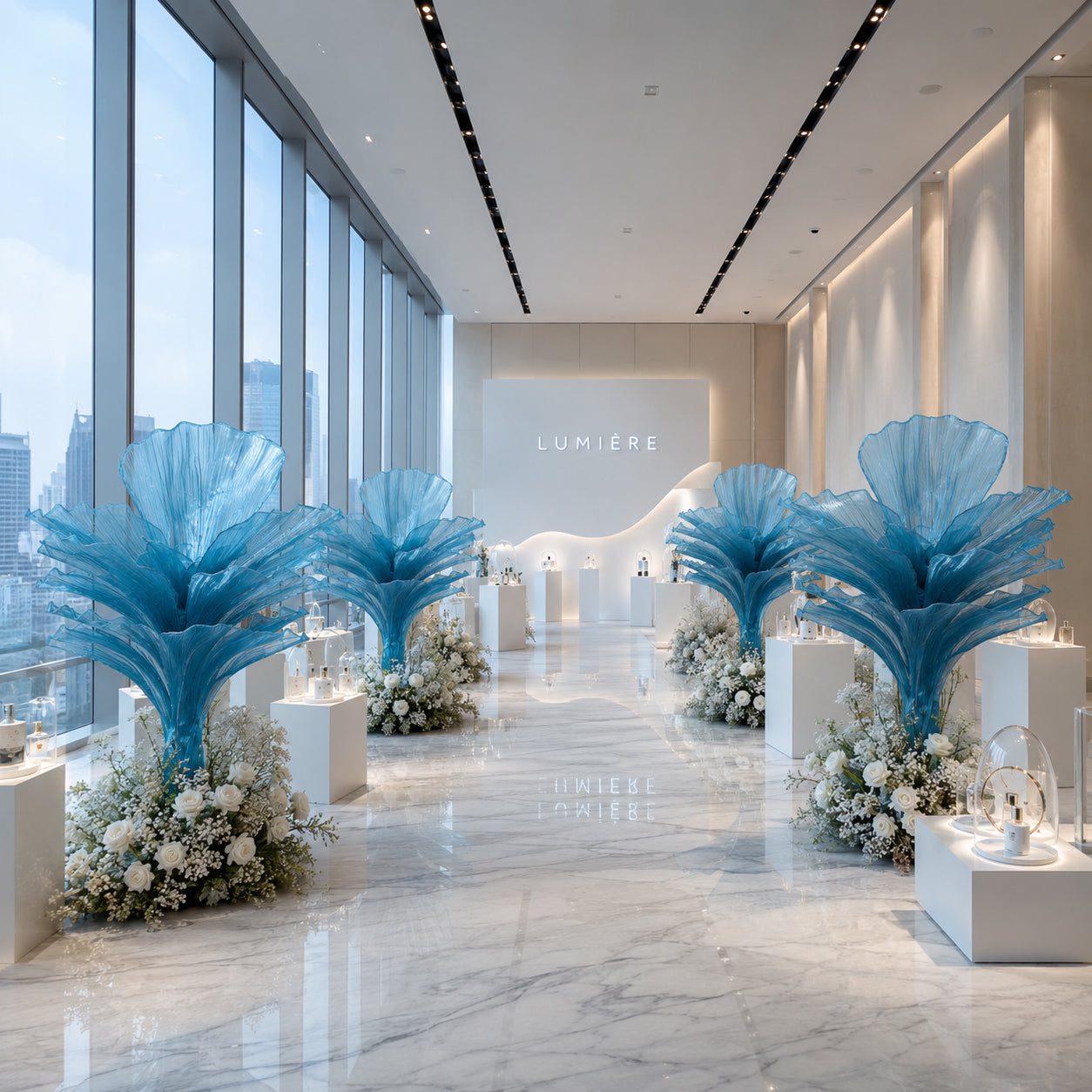 Flowerva "Ocean Love" Wedding Ceremony Deep Lake Blue