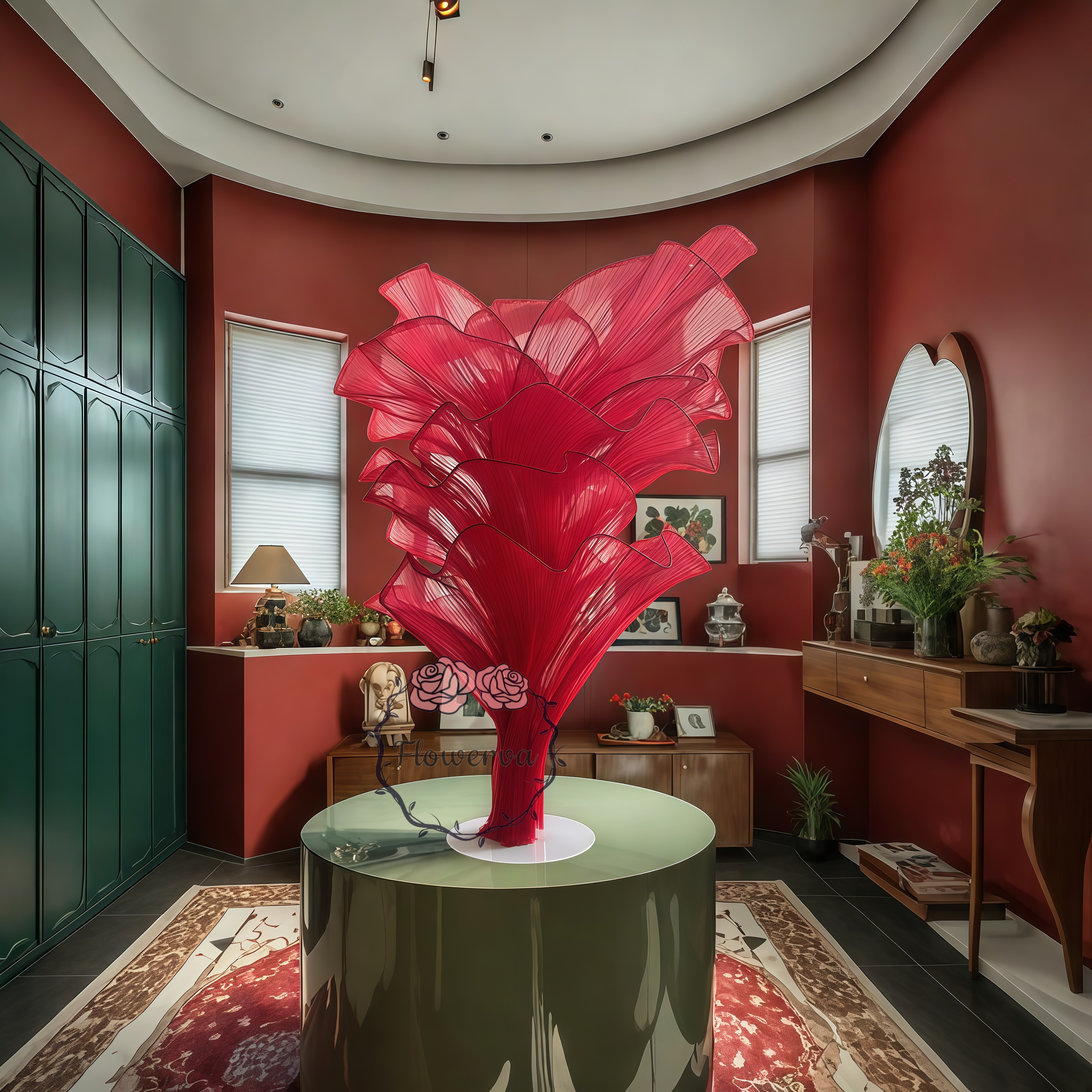 Flowerva Fabric Table Flower Wedding Decor(Without Flowers)