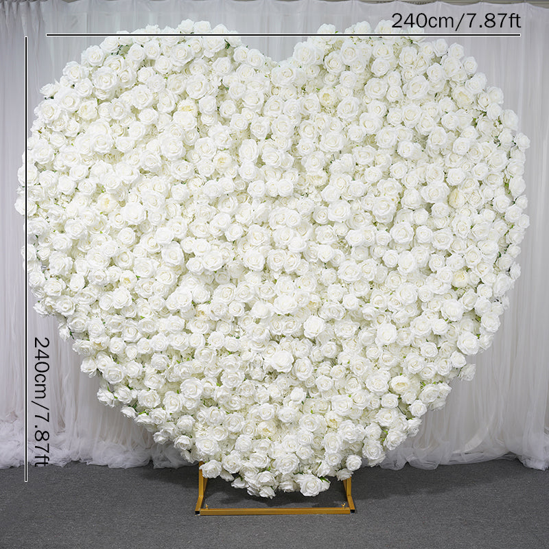 Flowerva New 5D Black Feather Fabric Flower Wall Wedding Backdrop Decor Birthday Party Event Props Window Display  Cloth Green Plants Wall