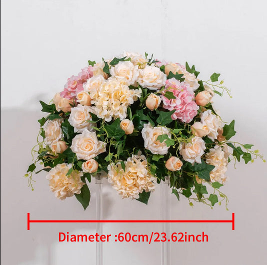 Flowerva – boule de fleurs artificielles, scène de fête, Floral de luxe personnalisé, centre de Table de mariage, 60/70cm