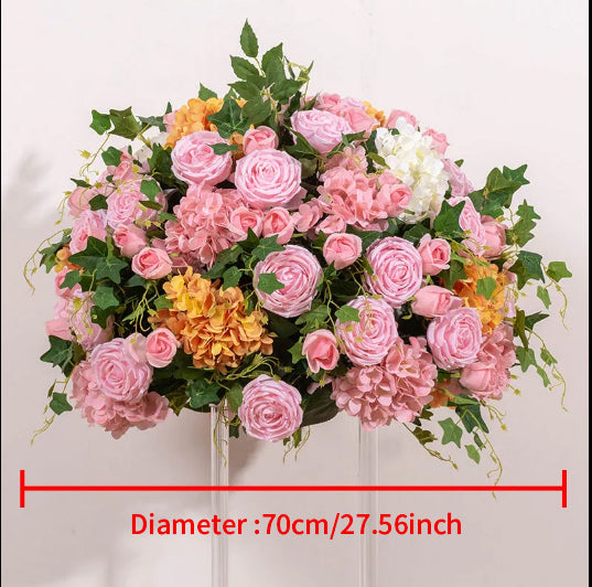 Flowerva – boule de fleurs artificielles, scène de fête, Floral de luxe personnalisé, centre de Table de mariage, 60/70cm